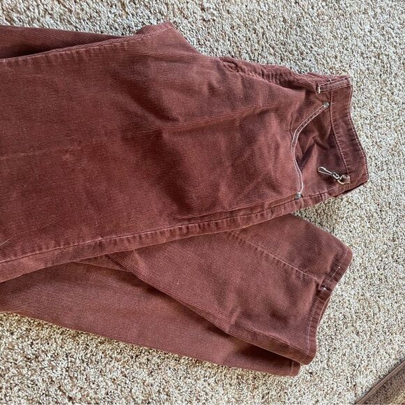 Unique Brown Corduroy Pants y2k unique rare male stage hand - Picture 7 of 10
